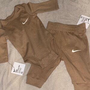 Nike Infant Tan Onesie and Pants Set